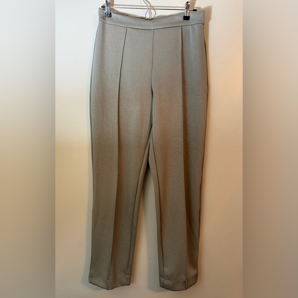 Elie Tahari NEW Women's Straight Leg Scuba Pants in Dried Sage Size Medium